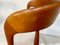 Sillas de comedor danesas de teca de Johannes Andersen para Uldum Furniture Factory, años 60. Juego de 4, Imagen 9