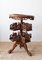 Antique Gueridon Bookcase Table in Mahogany and Onyx 1