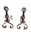 Mid-Century Spanish Wrought Iron Andirons or Firedogs, Set of 2, Image 3