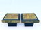 Lacquer & Gold Leaf Side Tables from Maison Roméo, 1970s, Set of 2 1