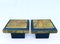 Lacquer & Gold Leaf Side Tables from Maison Roméo, 1970s, Set of 2, Image 1