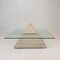 Table Basse Pyramide en Travertin, Italie, 1980s 1