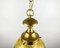 Gilt Brass and Textured Glass Suspended Chandelier, Image 3