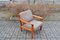 Vintage Leather & Teak Armchair by Johannes Andersen for Silkeborg Møbelfabrik 3