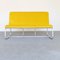 Gelbes Samt Aluminium Sofa 10