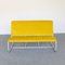 Yellow Velvet Aluminum Sofa 1