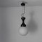 Satin Glass Ceiling Lamp, 1950s 4
