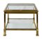 Mid-Century Brass & Glass Top Side Tables, Set of 2 4