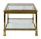 Mid-Century Brass & Glass Top Side Tables, Set of 2, Image 4