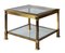 Tables d'Appoint Mid-Century en Laiton et en Verre, Set de 2 2