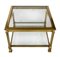 Tables d'Appoint Mid-Century en Laiton et en Verre, Set de 2 3