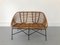 Mid-Century Bank aus Rattan, 1960er 3