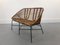 Mid-Century Bank aus Rattan, 1960er 13