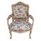 Französische Bergere Stühle mit floralem Stoffbezug, 2 . Set 3