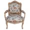 French Bergere Chairs in Floral Fabric, Set of 2 4