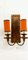 Coppered Brass Wall Sconce with small fans, Image 11