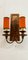 Coppered Brass Wall Sconce with small fans 10