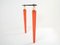 Orange Lacquered and Bronze Glass Console Table by Garouste & Bonetti, 1995, Image 2