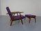 Model GE-240 Armchair and Ottoman by Hans J. Wegner for Getama, 1950s, Set of 2, Image 2