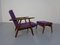 Set of Model GE-240 Armchair and Ottoman by Hans J. Wegner for Getama, 1950s 2