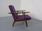 Model GE-240 Armchair and Ottoman by Hans J. Wegner for Getama, 1950s, Set of 2 10