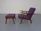 Model GE-240 Armchair and Ottoman by Hans J. Wegner for Getama, 1950s, Set of 2, Image 3