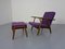 Model GE-240 Armchair and Ottoman by Hans J. Wegner for Getama, 1950s, Set of 2 4