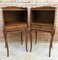 French Louis XV Style Nightstands in Walnut with Drawer and Open Self, 1960s, Set of 2 3