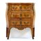 Antique French Marquetry Chest of Drawers in Kingwood and Walnut, Image 1