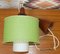 Small Teak Opal Umbrella Mind Green Hanging Ceiling Lamp, 1960s, Image 8