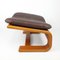 Teak and Leather Footstool from Skipper Mobler, 1970s 3