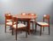 Danish Dining Table and Teak Chairs by Niels Koefoed for Koefoed Hornslet & Glostrup, Set of 7 3