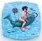 Riding the Fish Dessert Plates by Lithian Ricci, Set of 2, Image 1