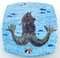 Marine Wolf Dessert Plates by Lithian Ricci, Set of 2 1