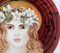 Hand-Painted Porcelain St. Cecilia Plate by Lithian Ricci 2