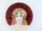 Hand-Painted Porcelain St. Cecilia Plate by Lithian Ricci 1