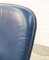 Swiss Executive Desk Chair in Ocean Blue Leather from Sitag, 1970s 5