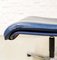 Silla de escritorio suiza de cuero azul océano de Sitag, años 70, Imagen 7