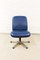 Swiss Executive Desk Chair in Ocean Blue Leather from Sitag, 1970s 2