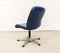 Swiss Executive Desk Chair in Ocean Blue Leather from Sitag, 1970s 4