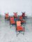 Wrought Iron and Leather Swirl Dining Chairs, Spain, 1960s, Set of 6, Image 1