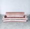 Vintage Velvet Curved Sofa with Fringe, 1950s 1