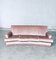 Vintage Velvet Curved Sofa with Fringe, 1950s 17