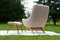 Mid-Century Danish Model Ml 141 Lounge Chair and Stool by Illum Wikkelsø, 1960s, Set of 2 15