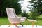 Mid-Century Danish Model Ml 141 Lounge Chair and Stool by Illum Wikkelsø, 1960s, Set of 2, Image 1