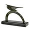 Art Deco Bronze Sculpture of Bird on Horseshoe by André Vincent Becquerel, 1930s 1