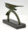 Art Deco Bronze Skulptur eines Vogels auf Hufeisen von André Vincent Becquerel, 1930er 9