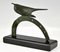 Art Deco Bronze Skulptur eines Vogels auf Hufeisen von André Vincent Becquerel, 1930er 8