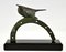 Art Deco Bronze Sculpture of Bird on Horseshoe by André Vincent Becquerel, 1930s 2