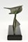 Art Deco Bronze Skulptur eines Vogels auf Hufeisen von André Vincent Becquerel, 1930er 6